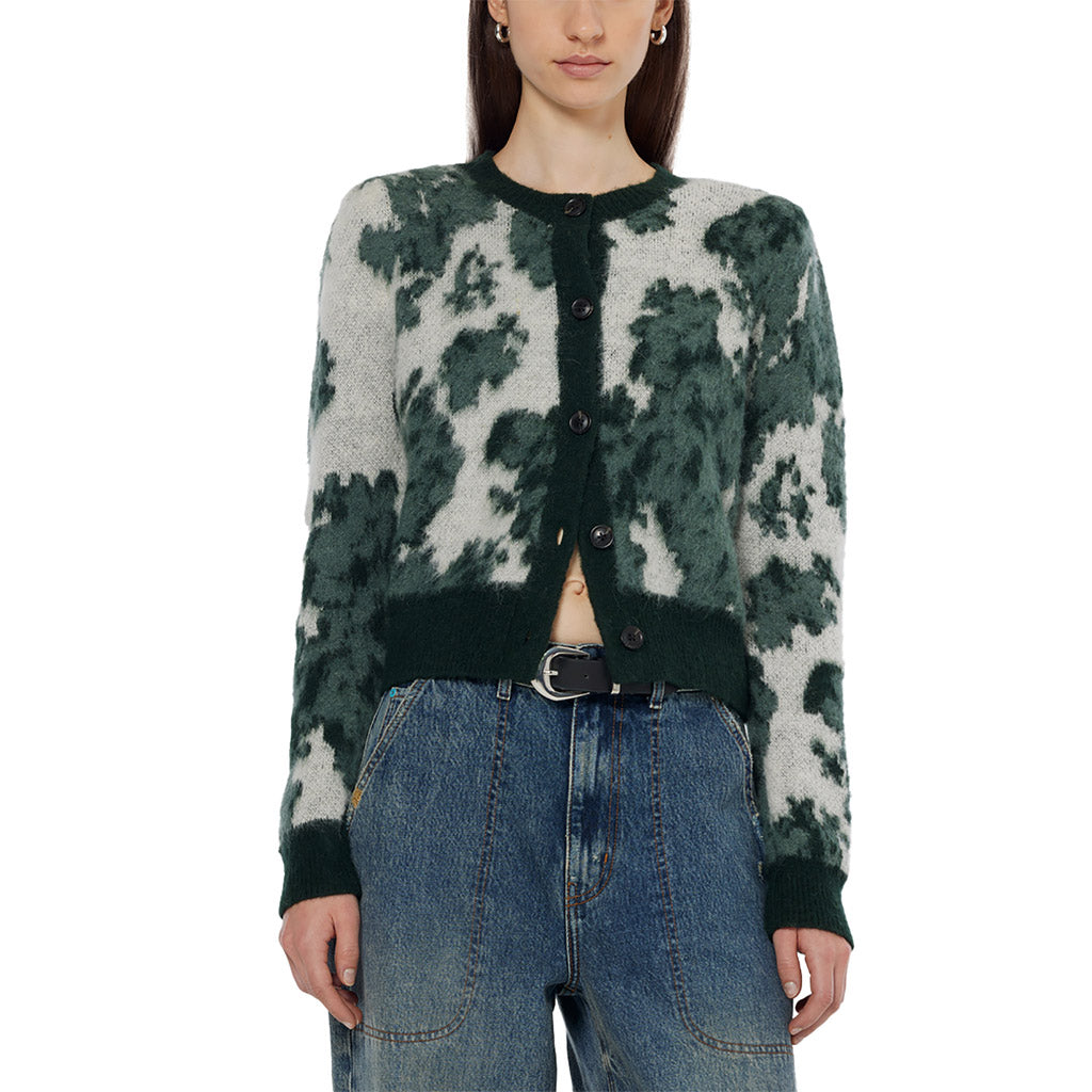 Jacquard crewneck cardigan - Scotch & Soda - Collector Store