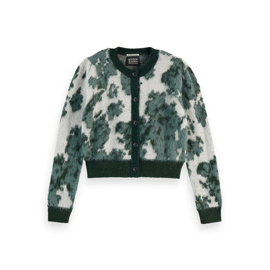 Jacquard crewneck cardigan - Scotch & Soda - Collector Store