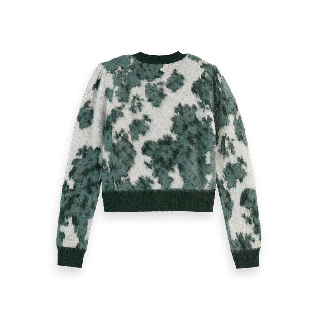 Jacquard crewneck cardigan - Scotch & Soda - Collector Store
