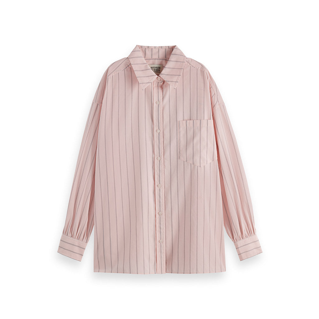 Striped Girlfriend poplin shirt - Scotch & Soda - Collector Store