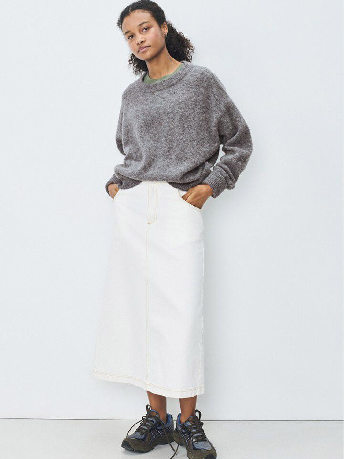 American Vintage Knit Jumper - Vito - Steel Melange - Collector Store Sydney