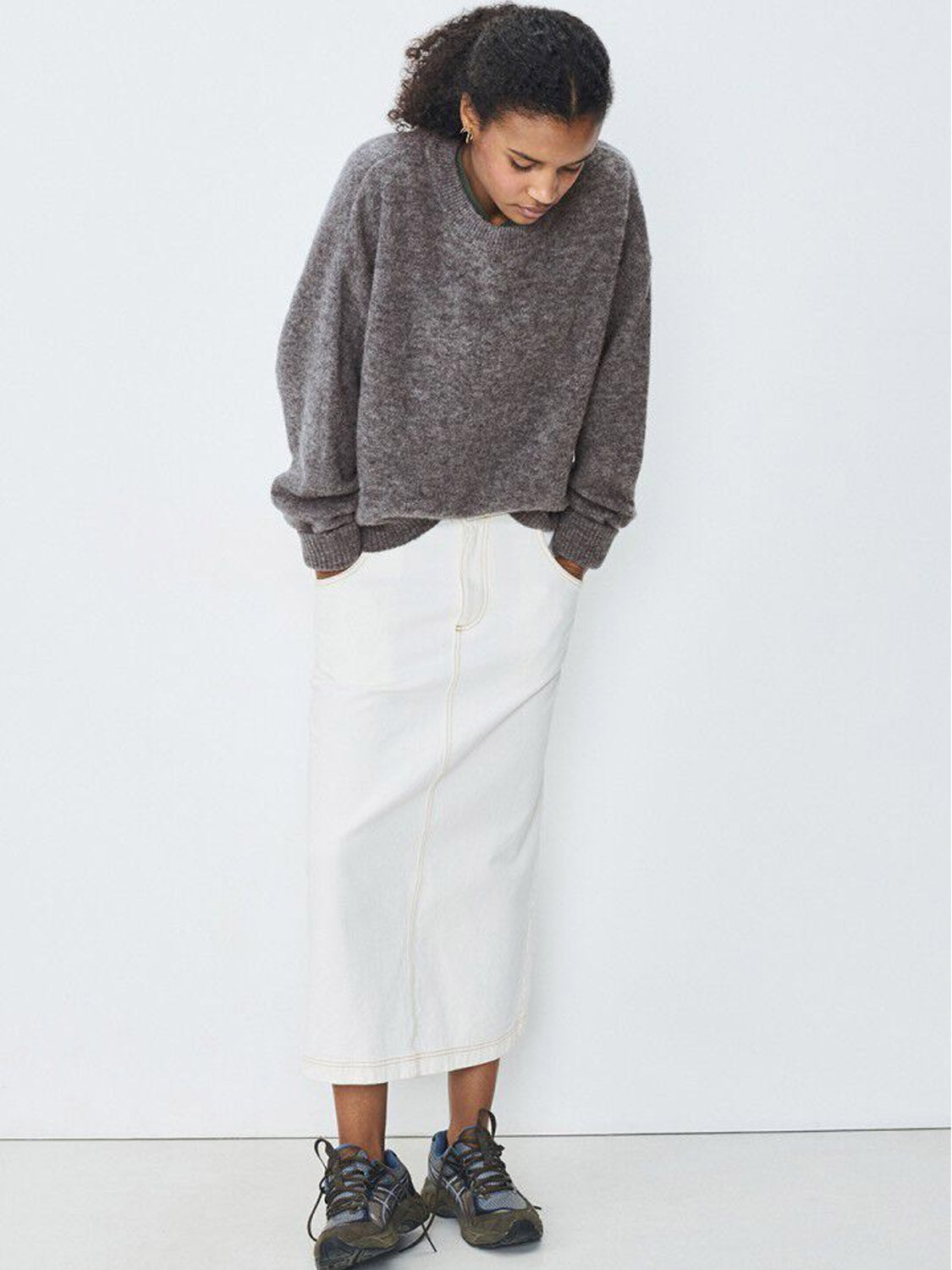 American Vintage Knit Jumper - Vito - Steel Melange - Collector Store Sydney