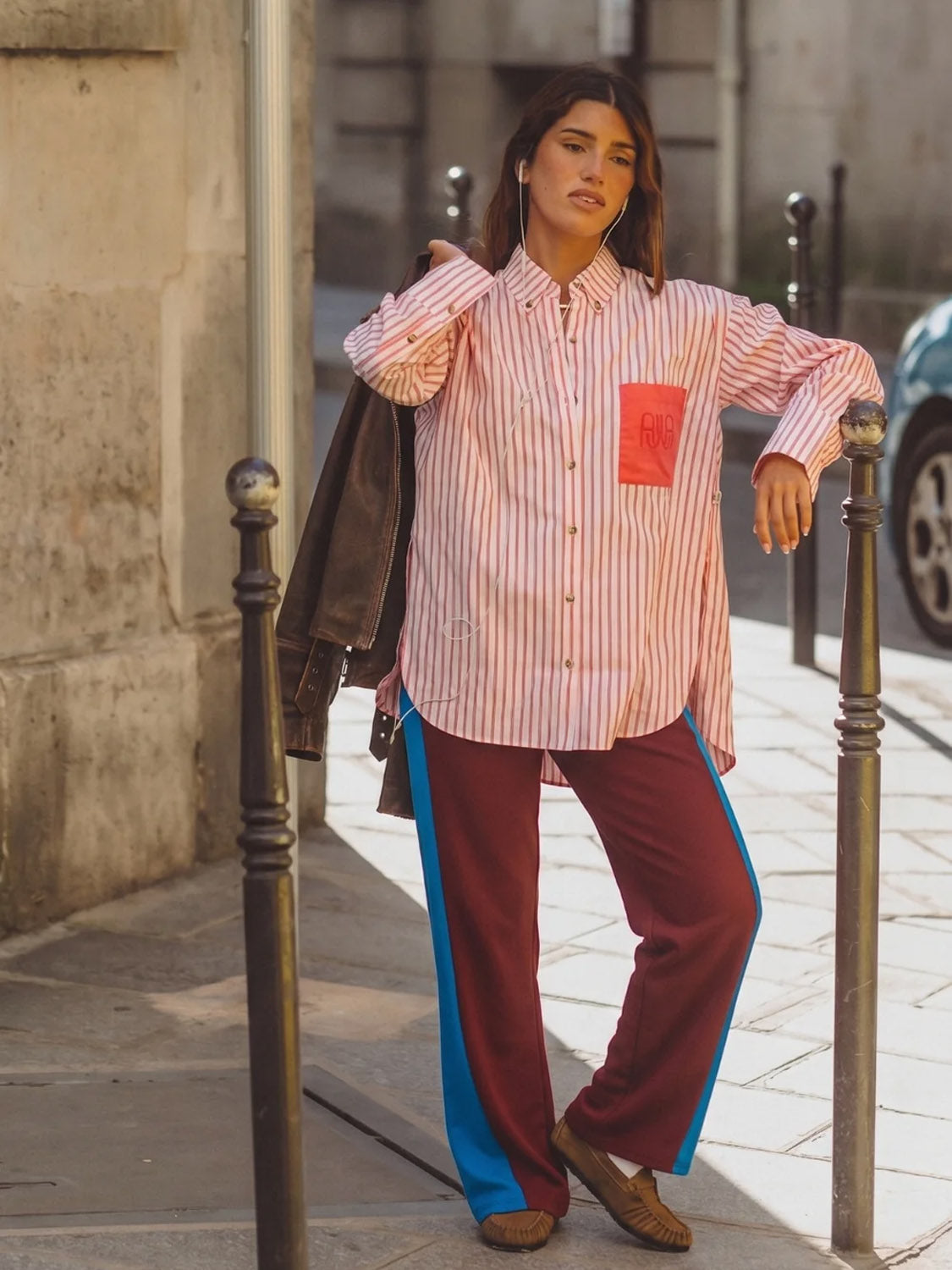 Araminta James - AJJA Shirt Red Stripe