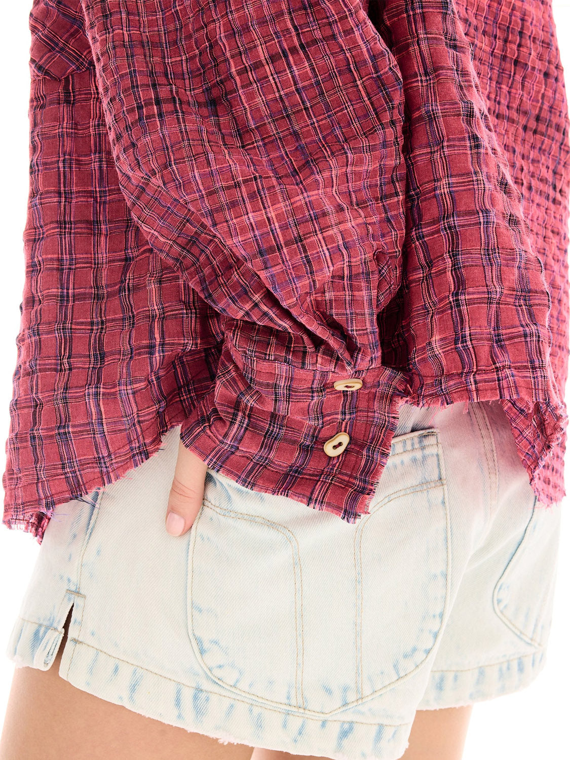 Tales : Summer Check Panelled Shirt