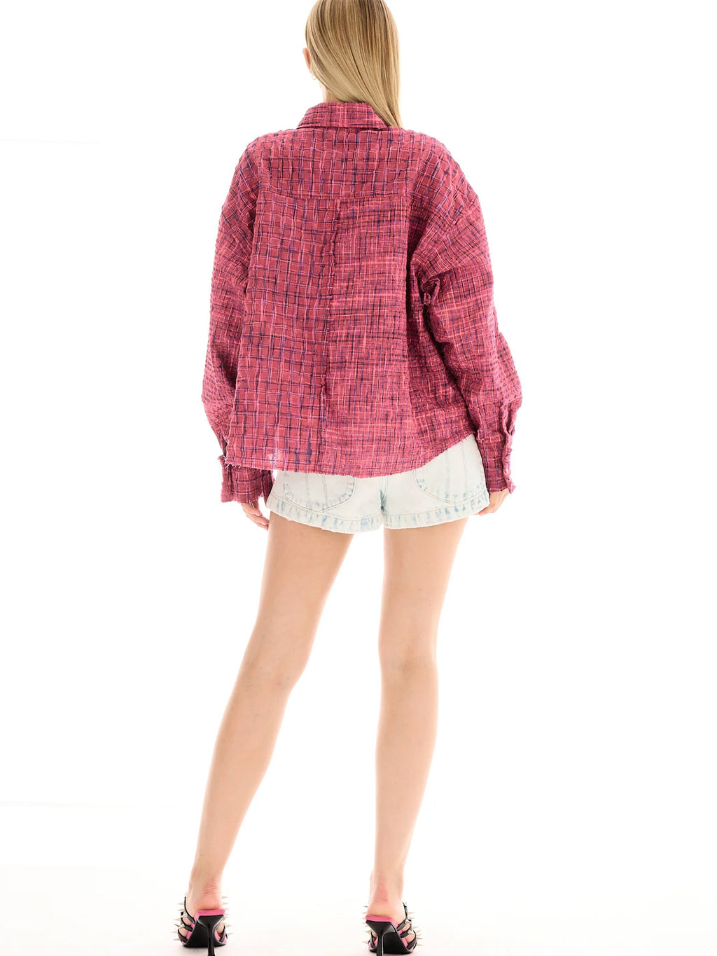 Tales : Summer Check Panelled Shirt