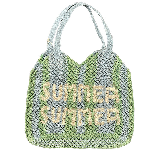 The Jacksons SUMMER SUMMER Jute Bag - Sky | New green