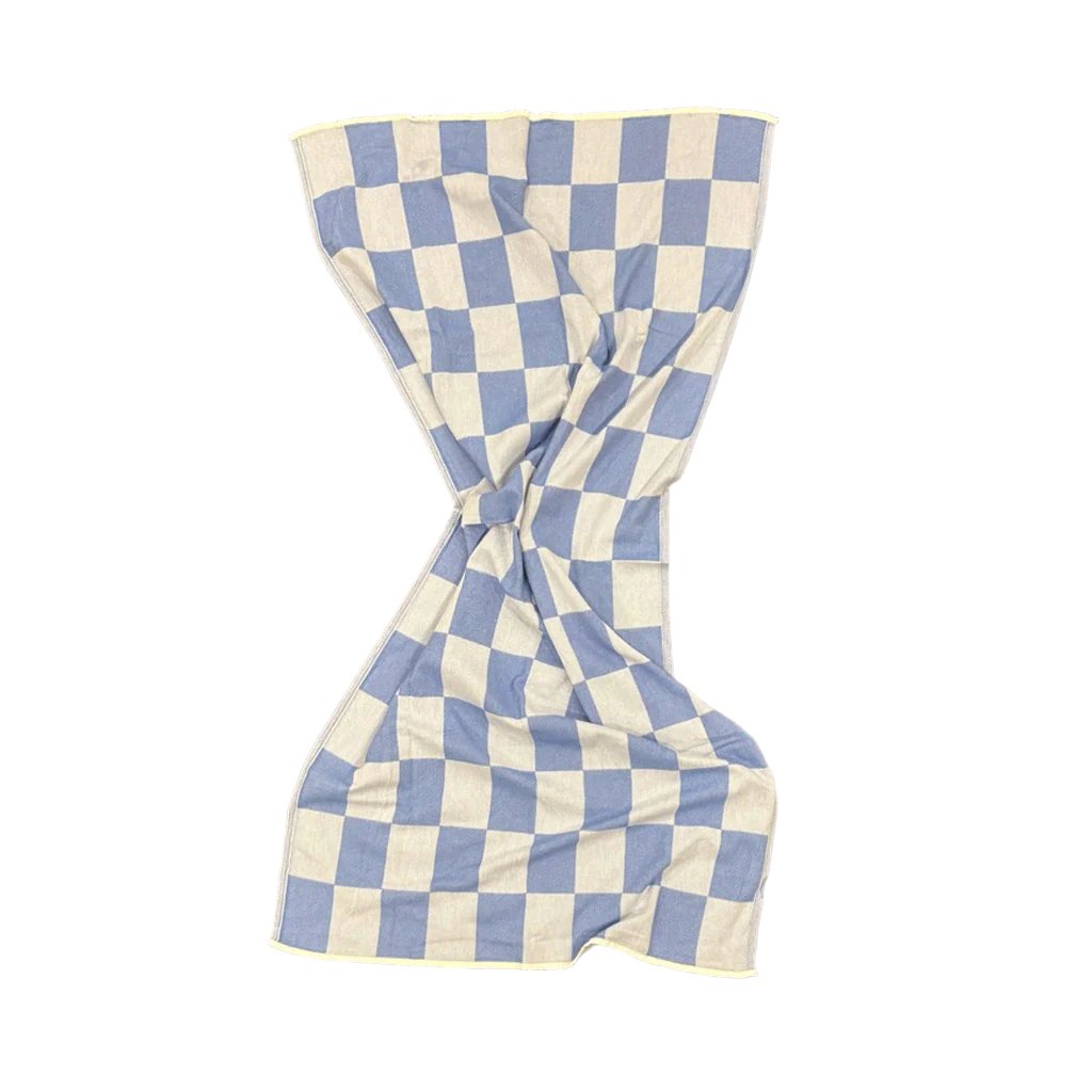 by ende. Checkered Beach Towel - Sky Blue - Collector Store