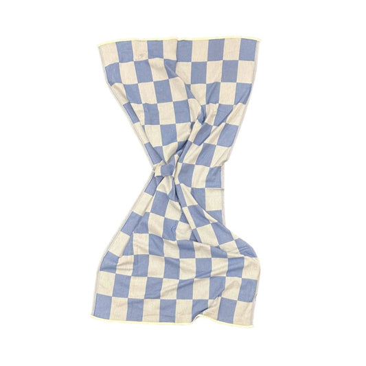 by ende. Checkered Beach Towel - Sky Blue - Collector Store