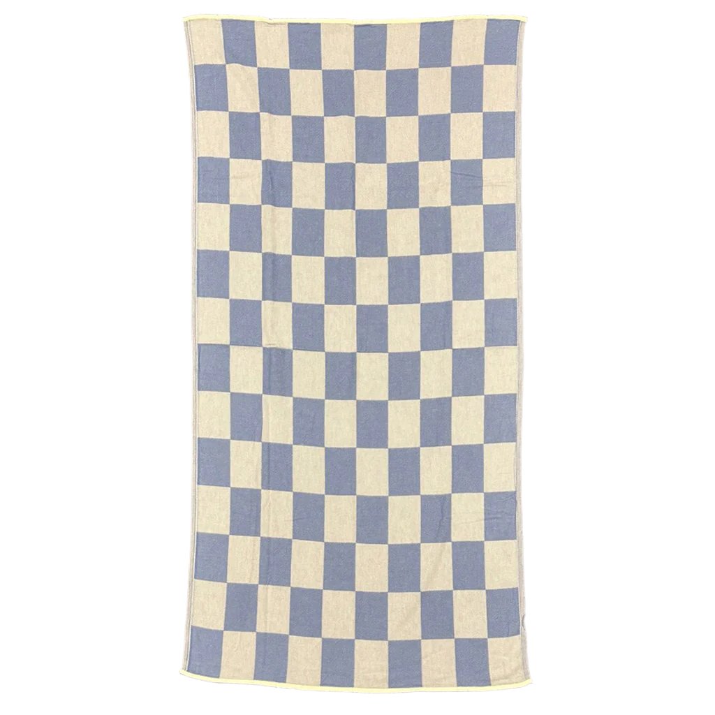 by ende. Checkered Beach Towel - Sky Blue - Collector Store