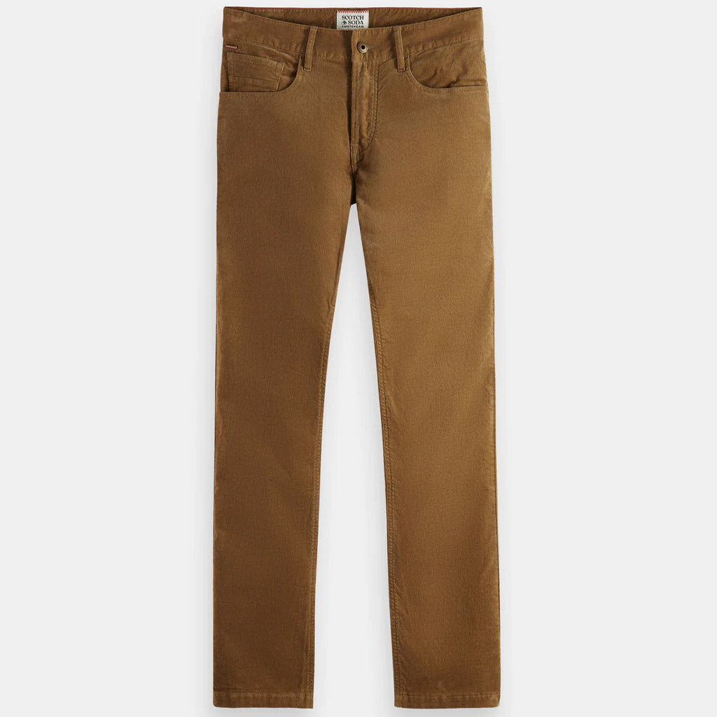 Scotch & Soda : Ralston regular slim-fit corduroy pants : Taupe - Collector Store