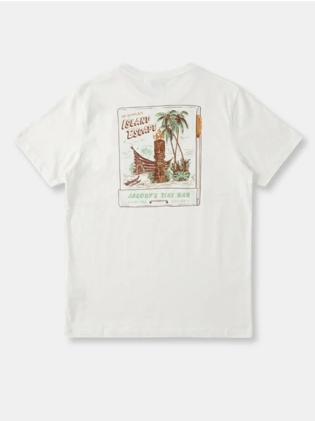 Mr Simple - Tiki Bar Print Tee - Vintage White - Collector Store Sydney