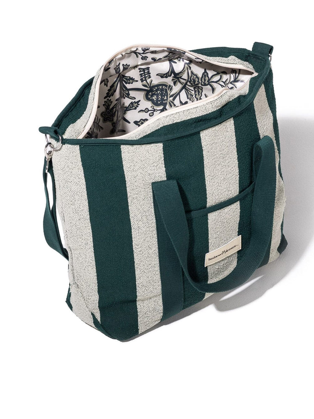 COOLER TOTE BAG - TERRY GREEN STRIPE