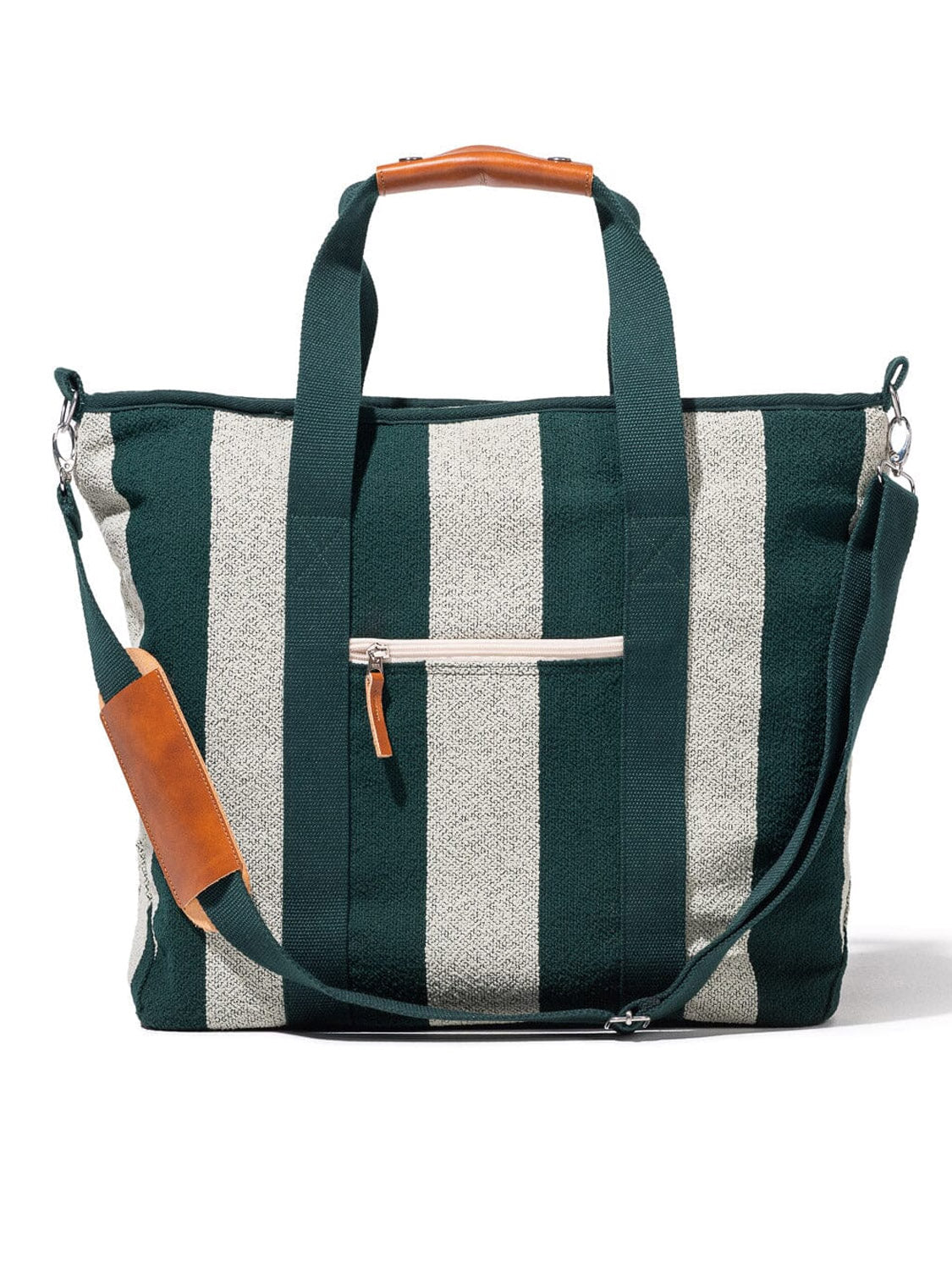 COOLER TOTE BAG - TERRY GREEN STRIPE