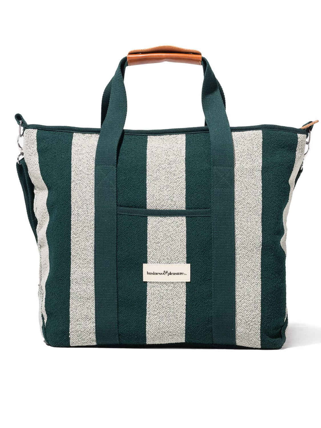 COOLER TOTE BAG - TERRY GREEN STRIPE