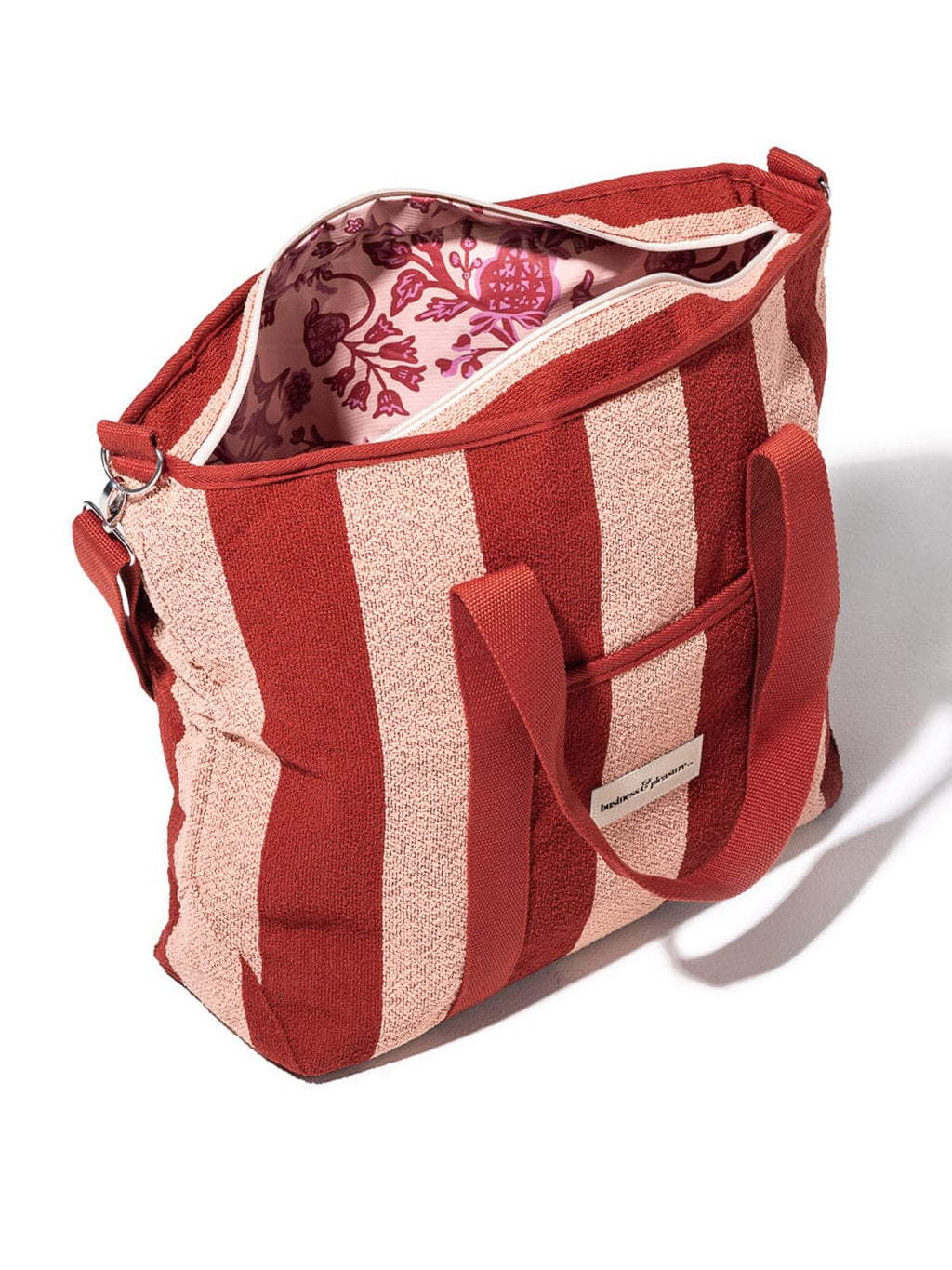 COOLER TOTE BAG -TERRY TERRACOTTA STRIPE