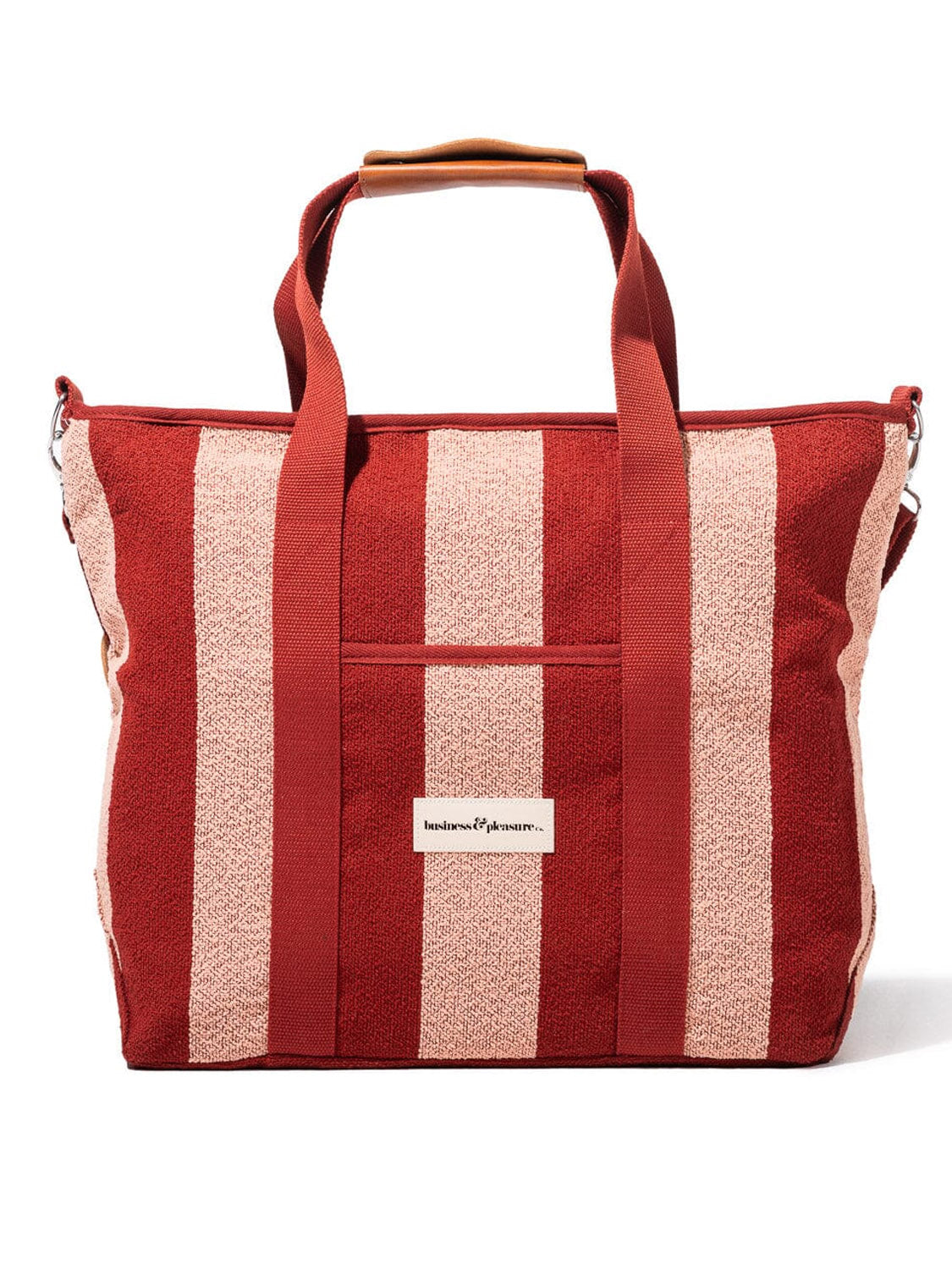 COOLER TOTE BAG -TERRY TERRACOTTA STRIPE