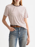 Striped t-shirt Choc - Collector Store Sydney