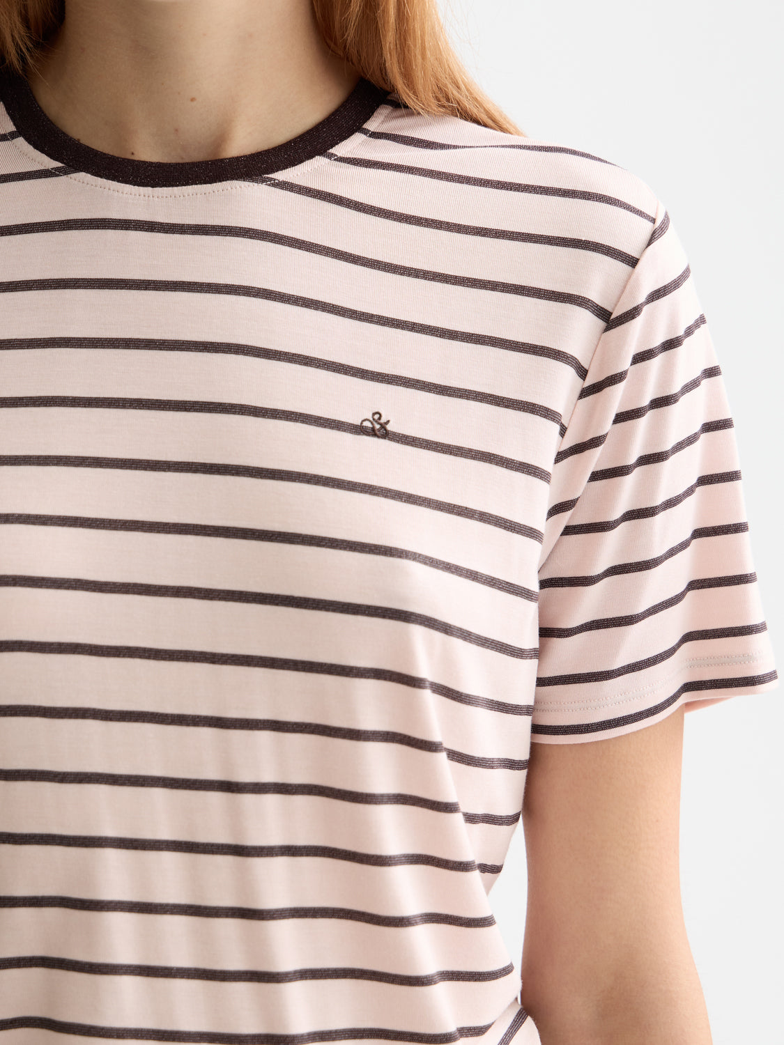 Striped t-shirt Choc - Collector Store Sydney