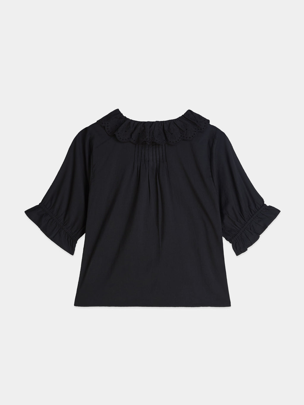 Scotch & Soda - Embroidered short-sleeved blouse - Meteorite