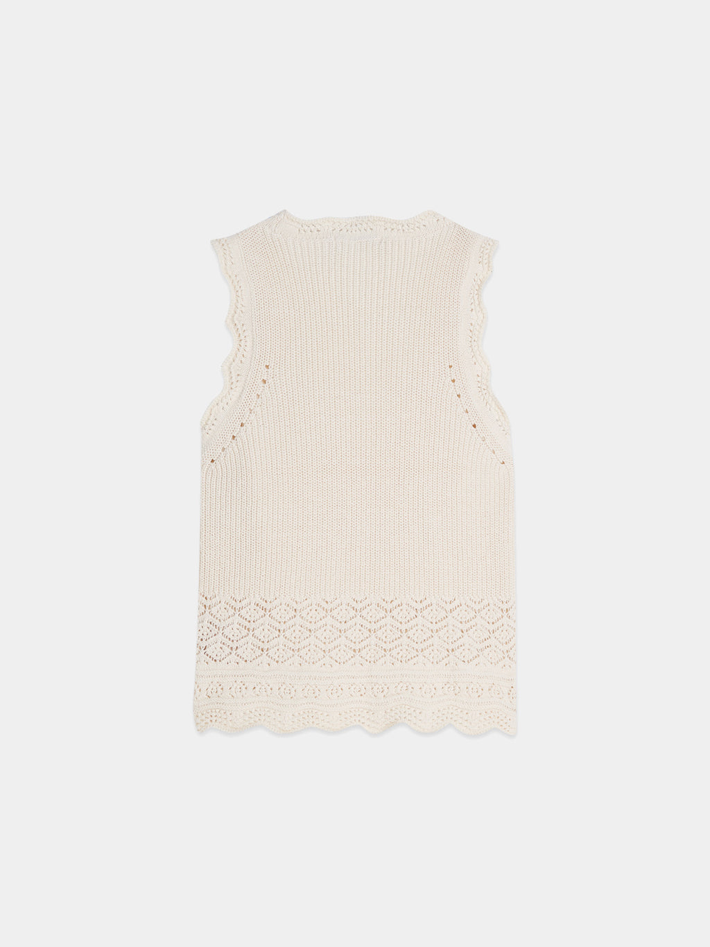 Scotch & Soda : Pointelle knitted vest - Eggnog - Collector Store Sydney