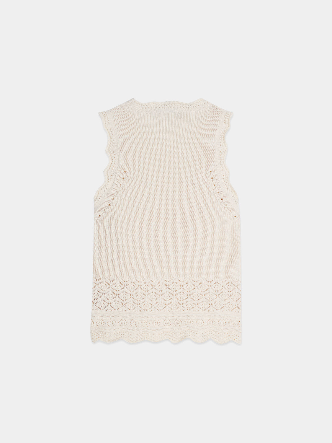 Scotch & Soda : Pointelle knitted vest - Eggnog - Collector Store Sydney