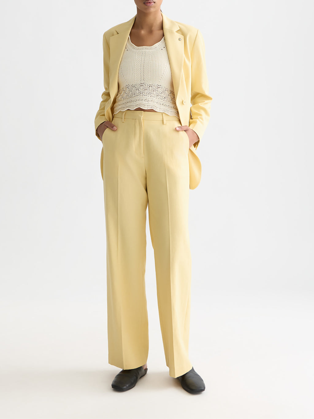 Scotch & Soda : Pointelle knitted vest - Eggnog - Collector Store Sydney