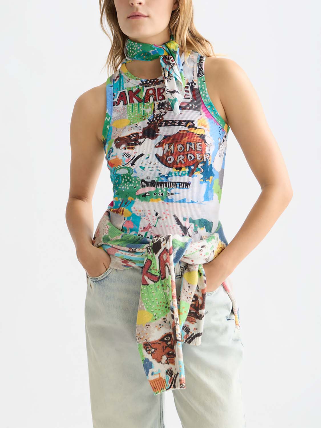 Basquiat All-Over Printed Racer Tank - Collector Store Sydney