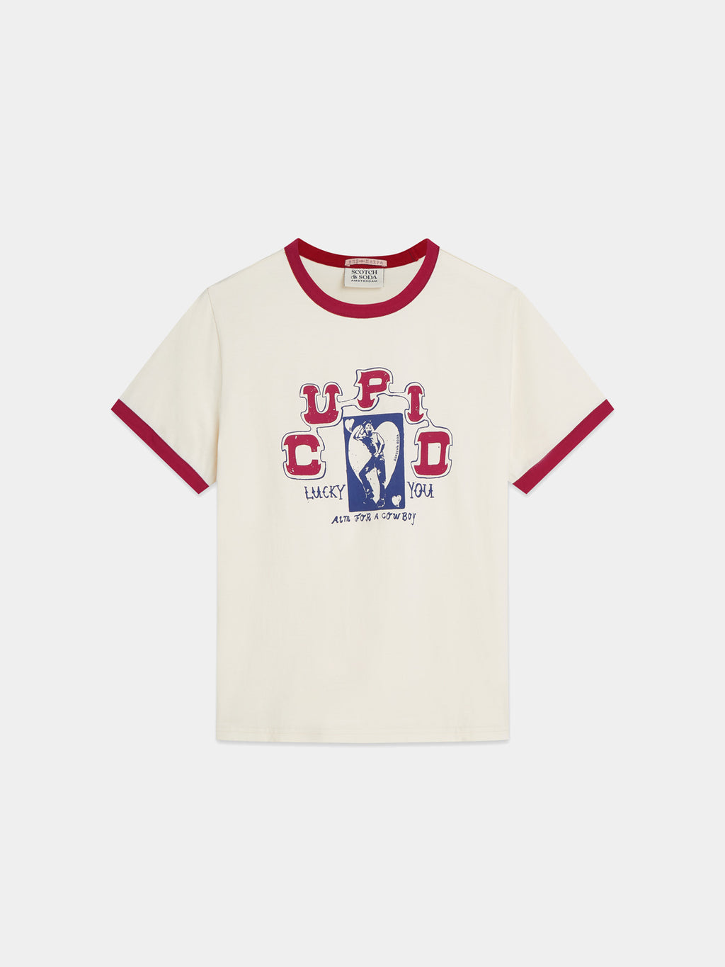 Scotch & Soda - Contrast binding t-shirt - Eggnog