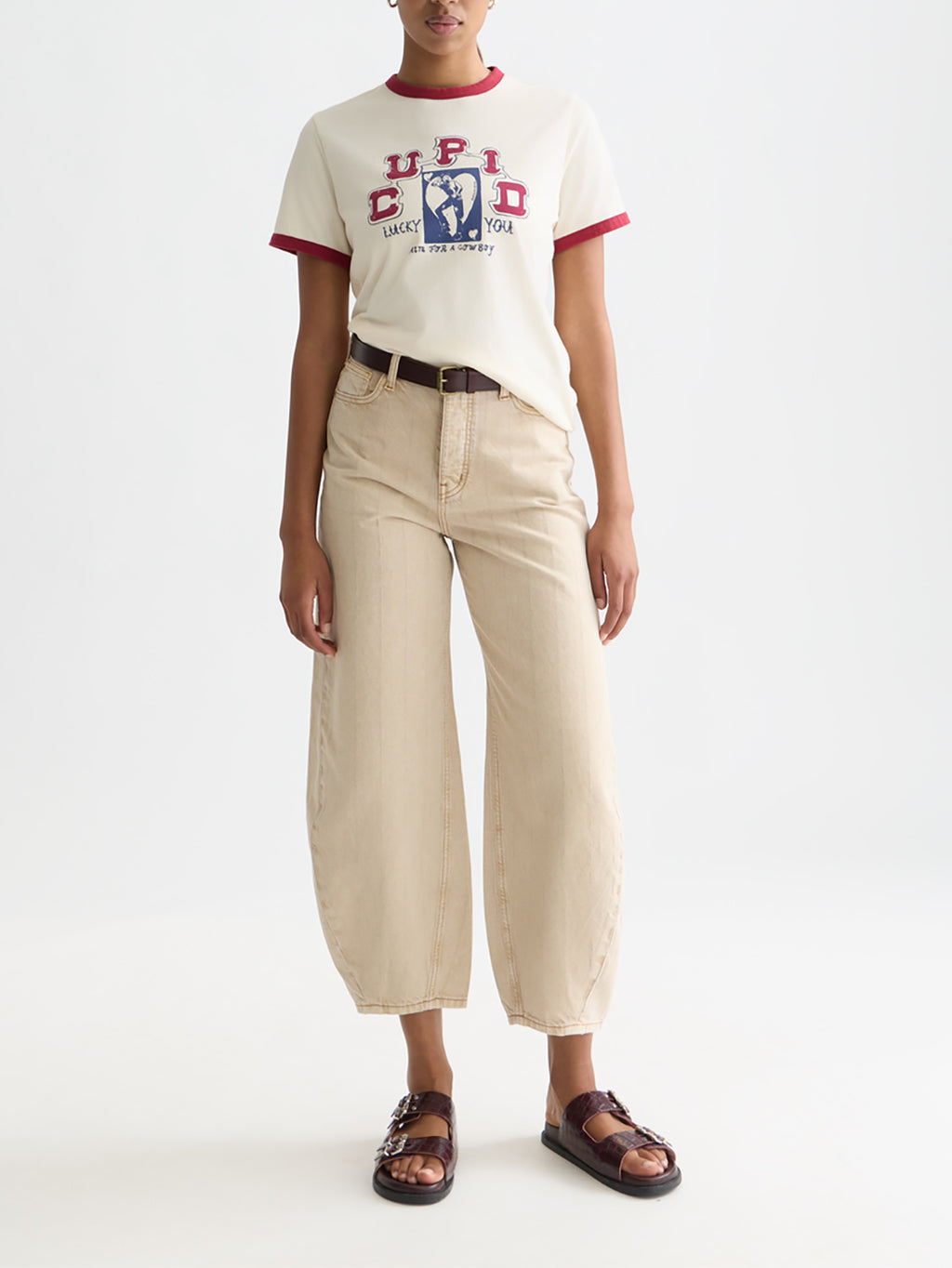 Scotch & Soda - Contrast binding t-shirt - Eggnog
