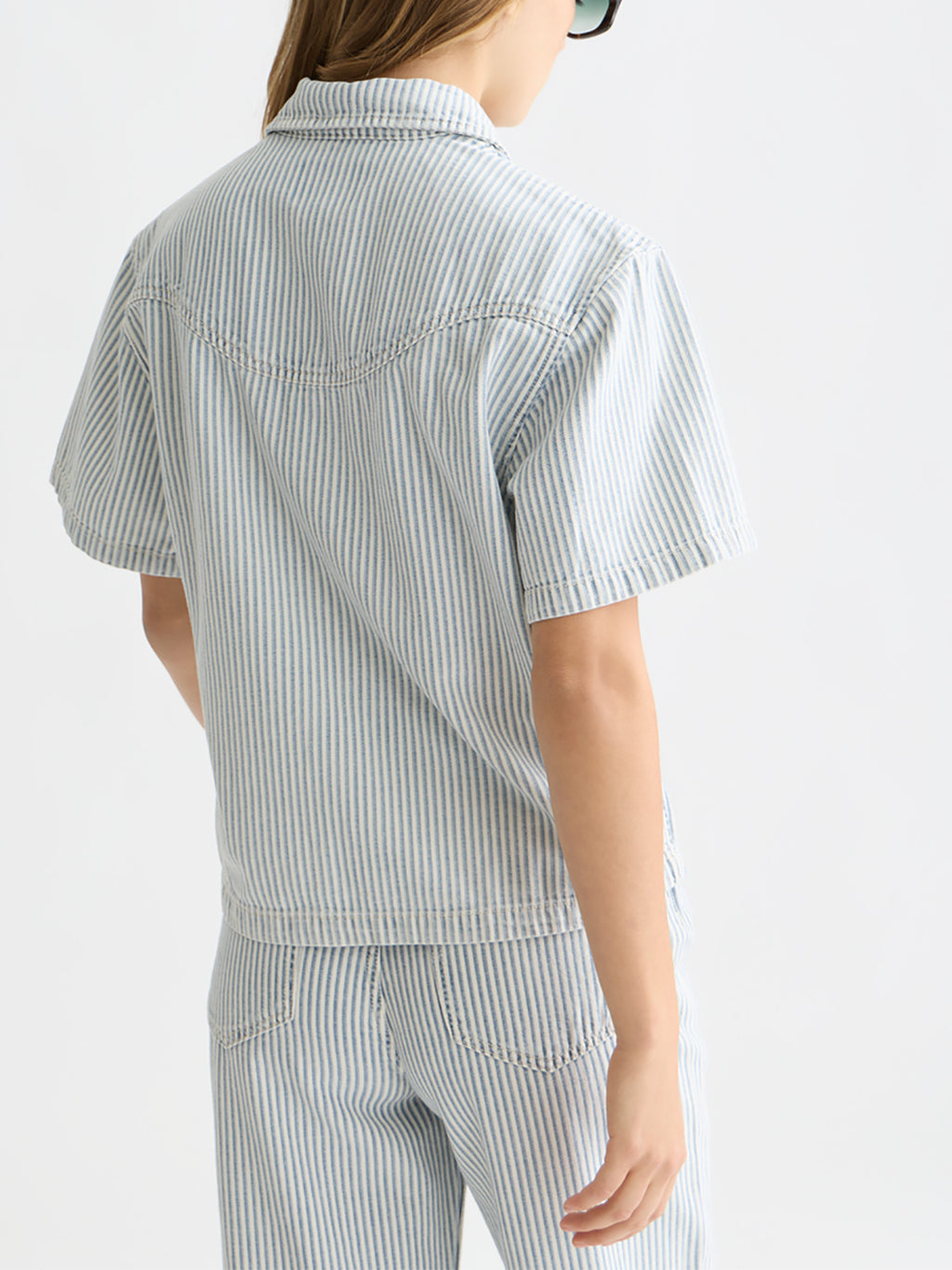 Scotch & Soda - short-sleeved denim shirt - Indigo