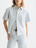 Scotch & Soda - short-sleeved denim shirt - Indigo