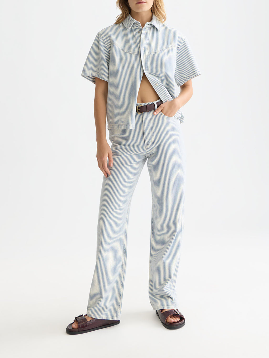 Scotch & Soda - short-sleeved denim shirt - Indigo
