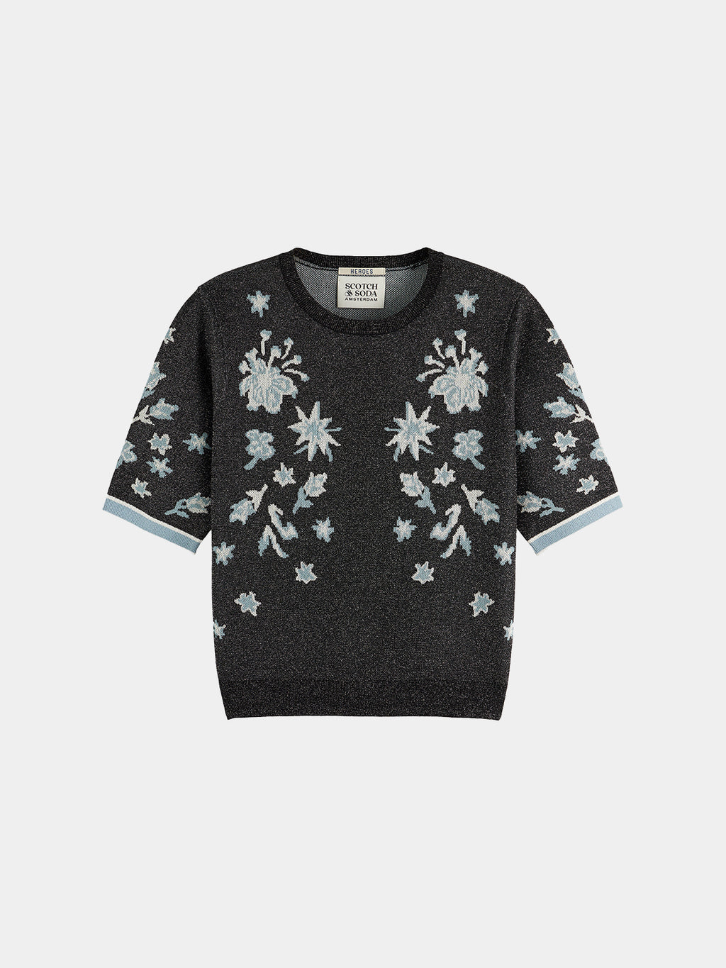 Scotch & Soda Jacquard short-sleeved top