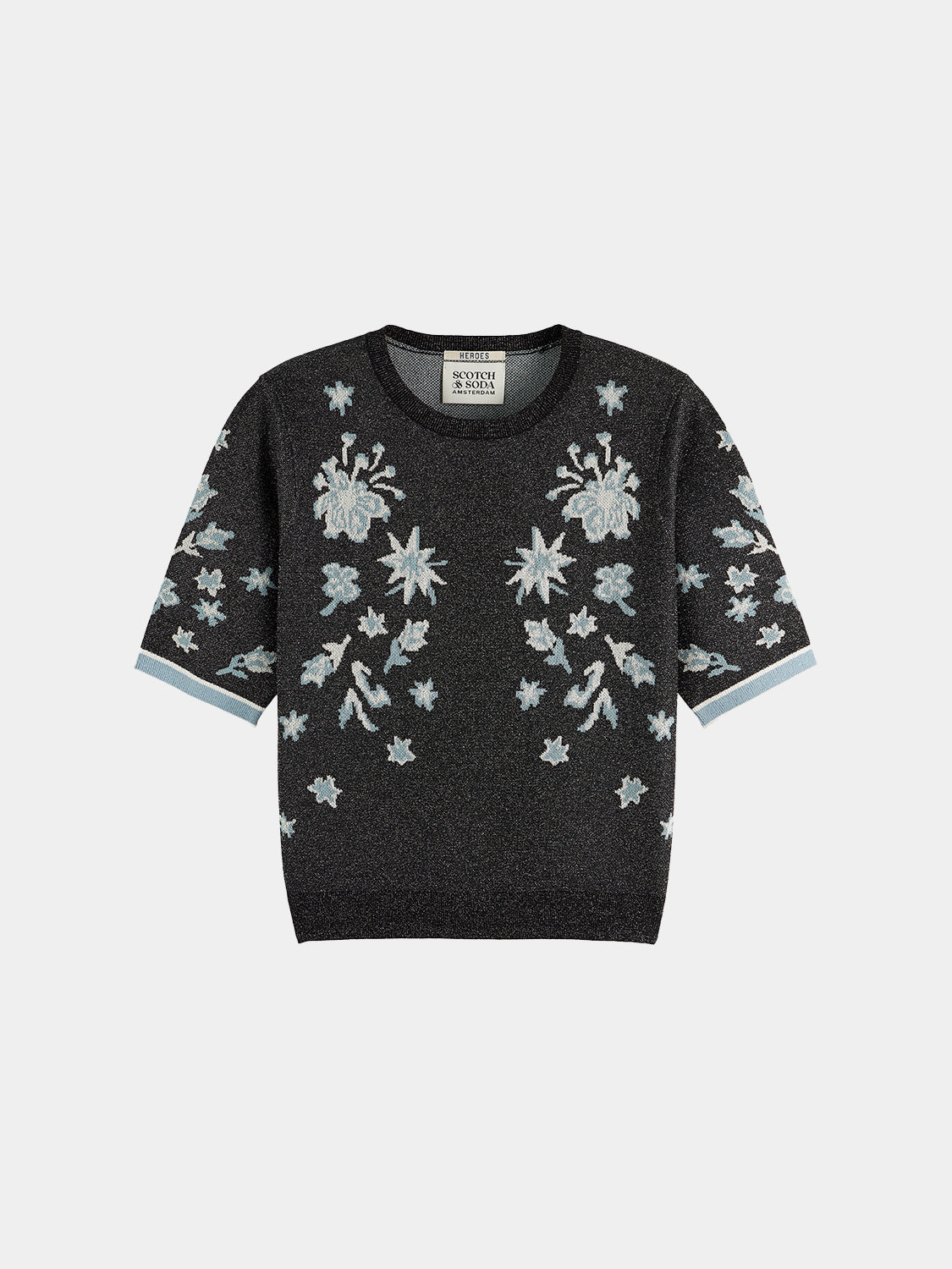 Scotch & Soda Jacquard short-sleeved top