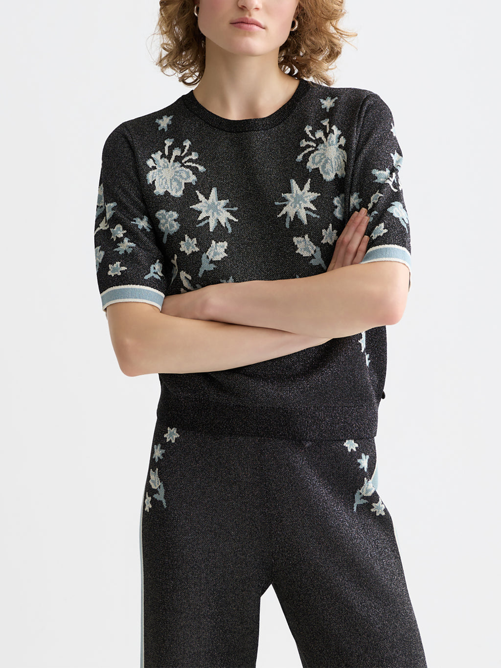 Scotch & Soda Jacquard short-sleeved top