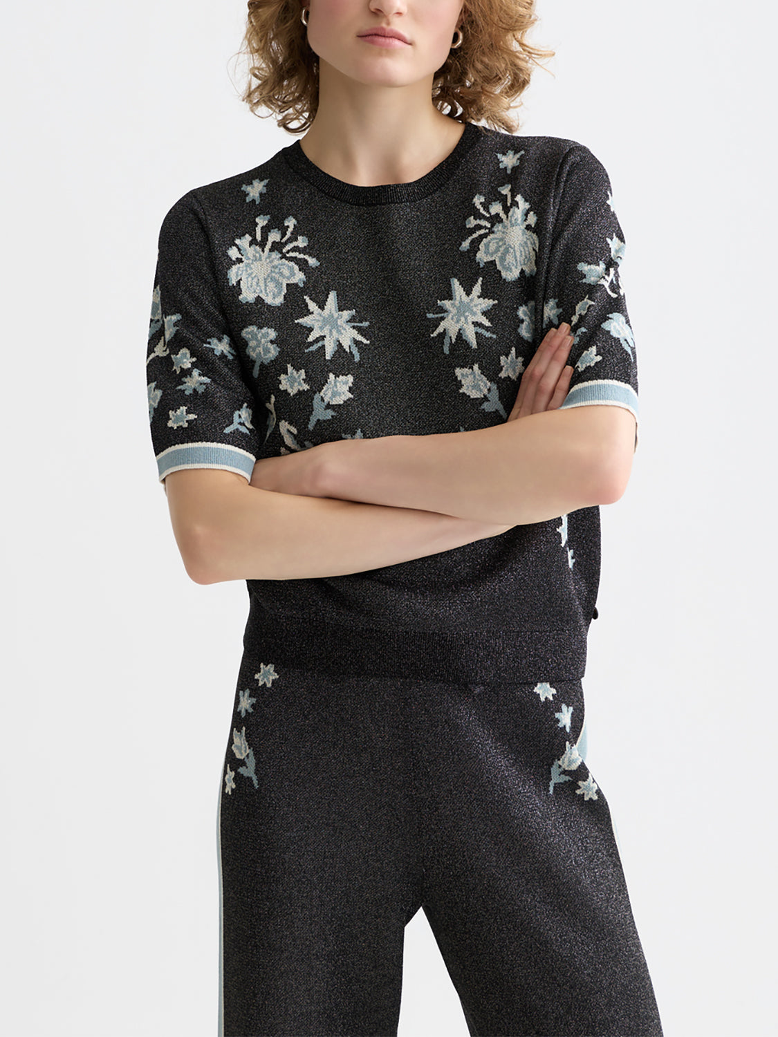 Scotch & Soda Jacquard short-sleeved top