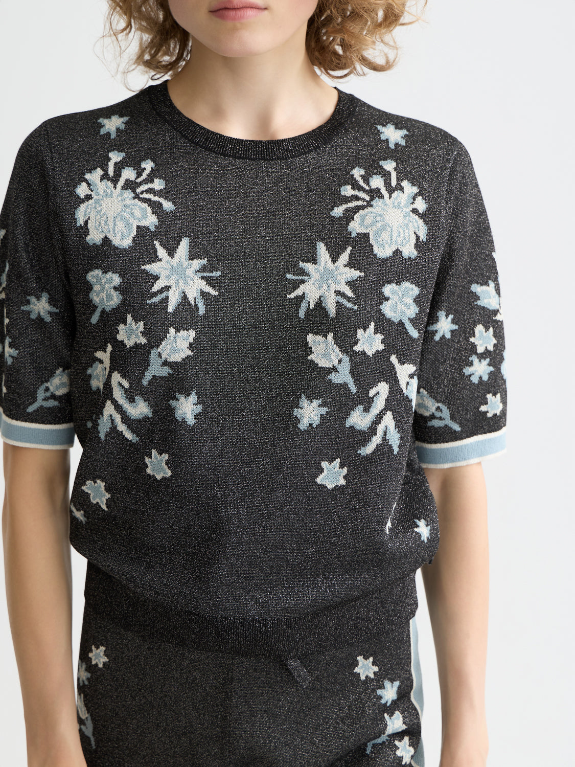 Scotch & Soda Jacquard short-sleeved top