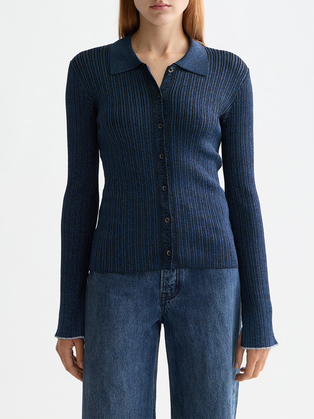 Metallic fitted button up top Meteo - Collector Store Sydney