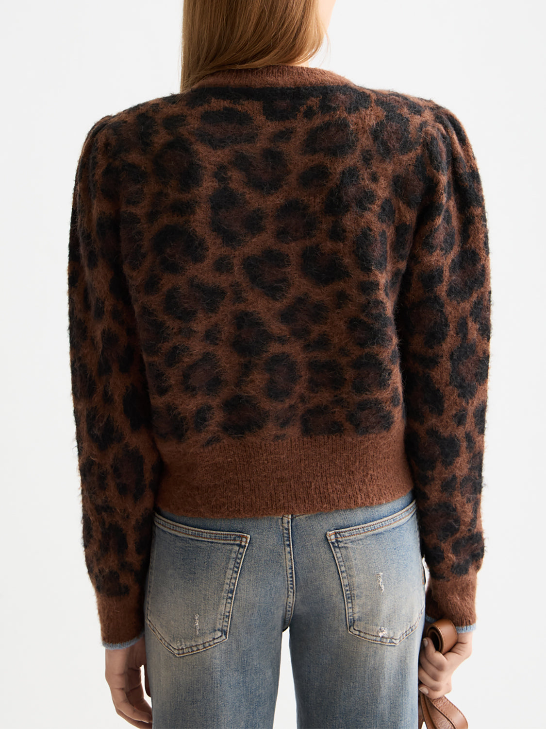 Fuzzy jacquard cardigan Peace - Collector Store Sydney