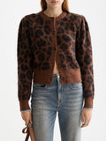 Fuzzy jacquard cardigan Peace - Collector Store Sydney