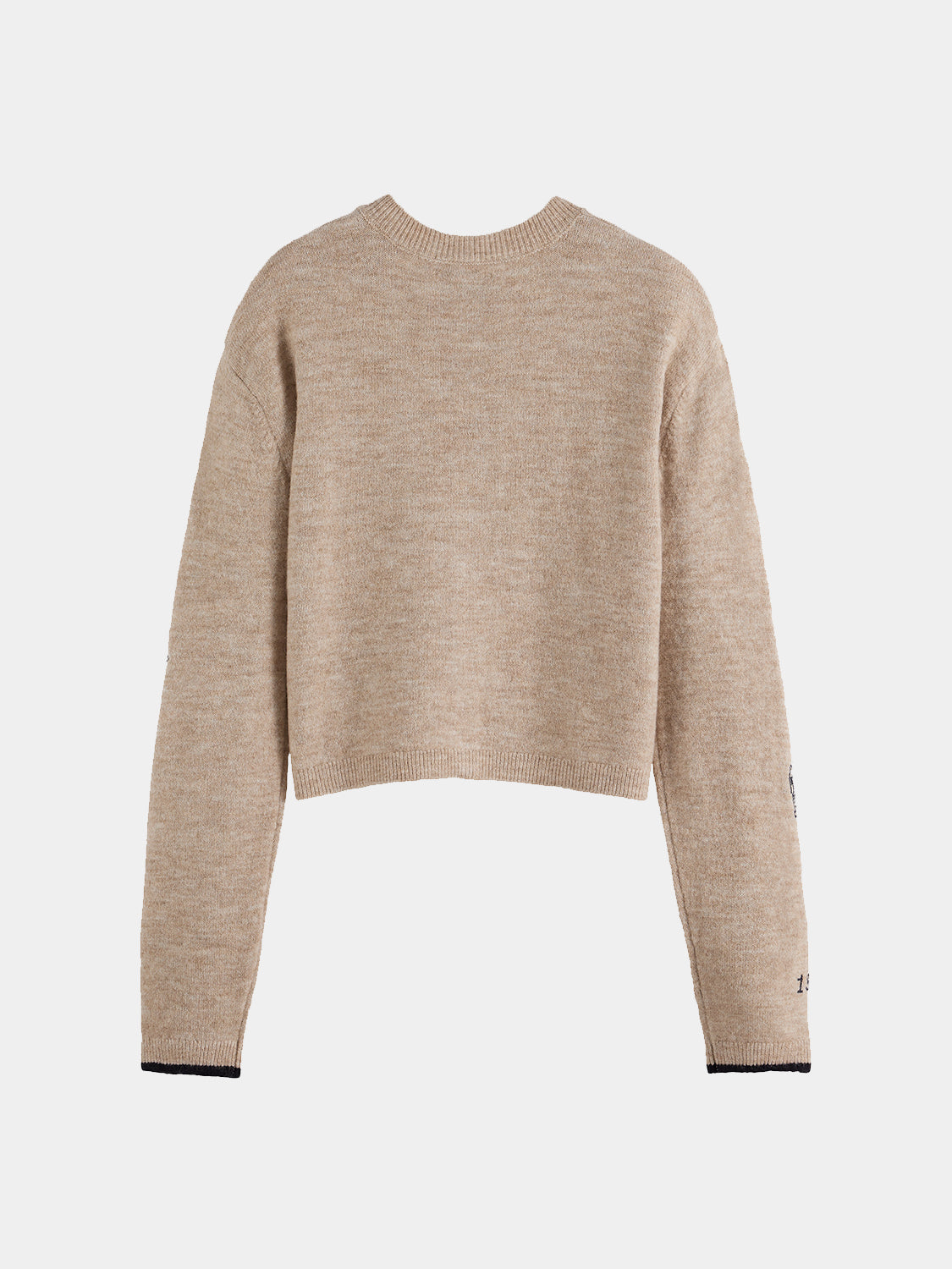 Scotch & Soda Embroidered crew neck cardigan