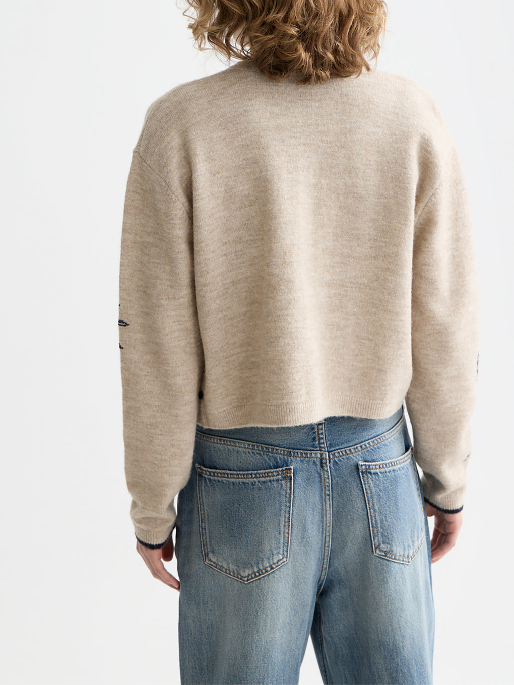 Scotch & Soda Embroidered crew neck cardigan