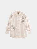 Scotch & Soda Embroidered girlfriend shirt - Rose Dust