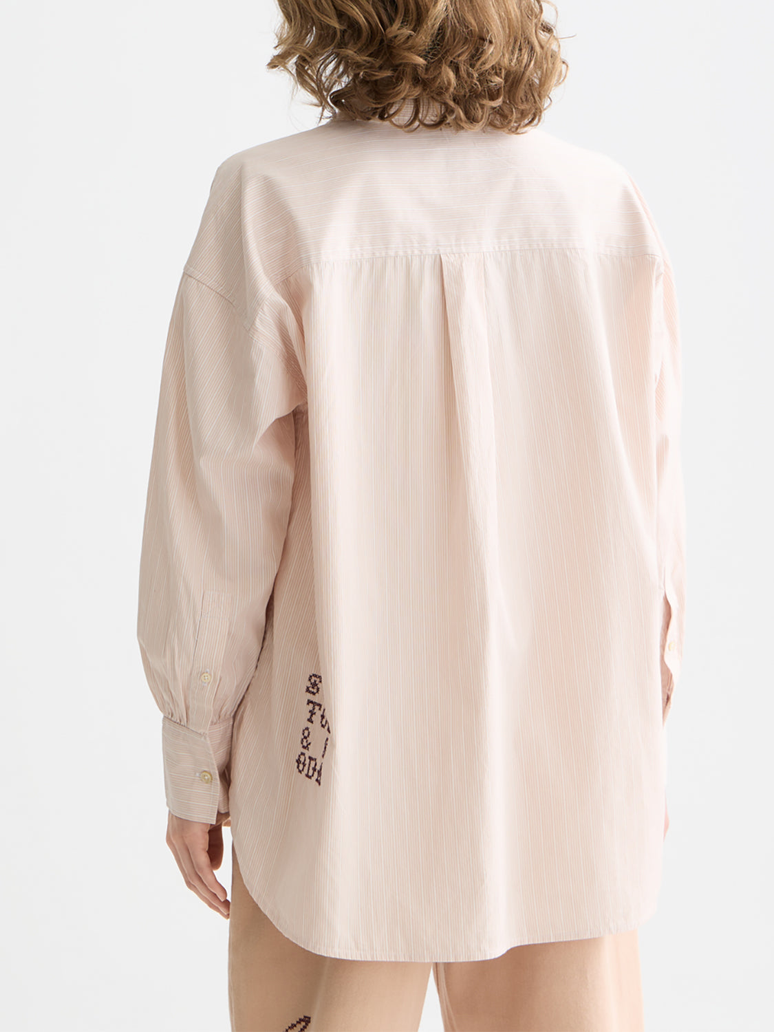 Scotch & Soda Embroidered girlfriend shirt - Rose Dust