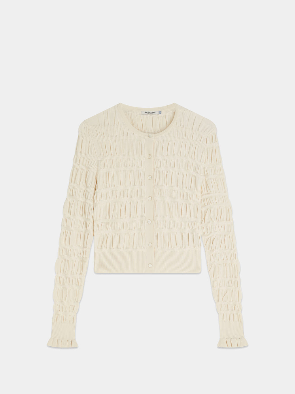Scotch & Soda - Smock stitch cardigan - Eggnog