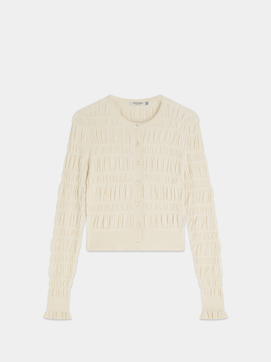 Scotch & Soda - Smock stitch cardigan - Eggnog