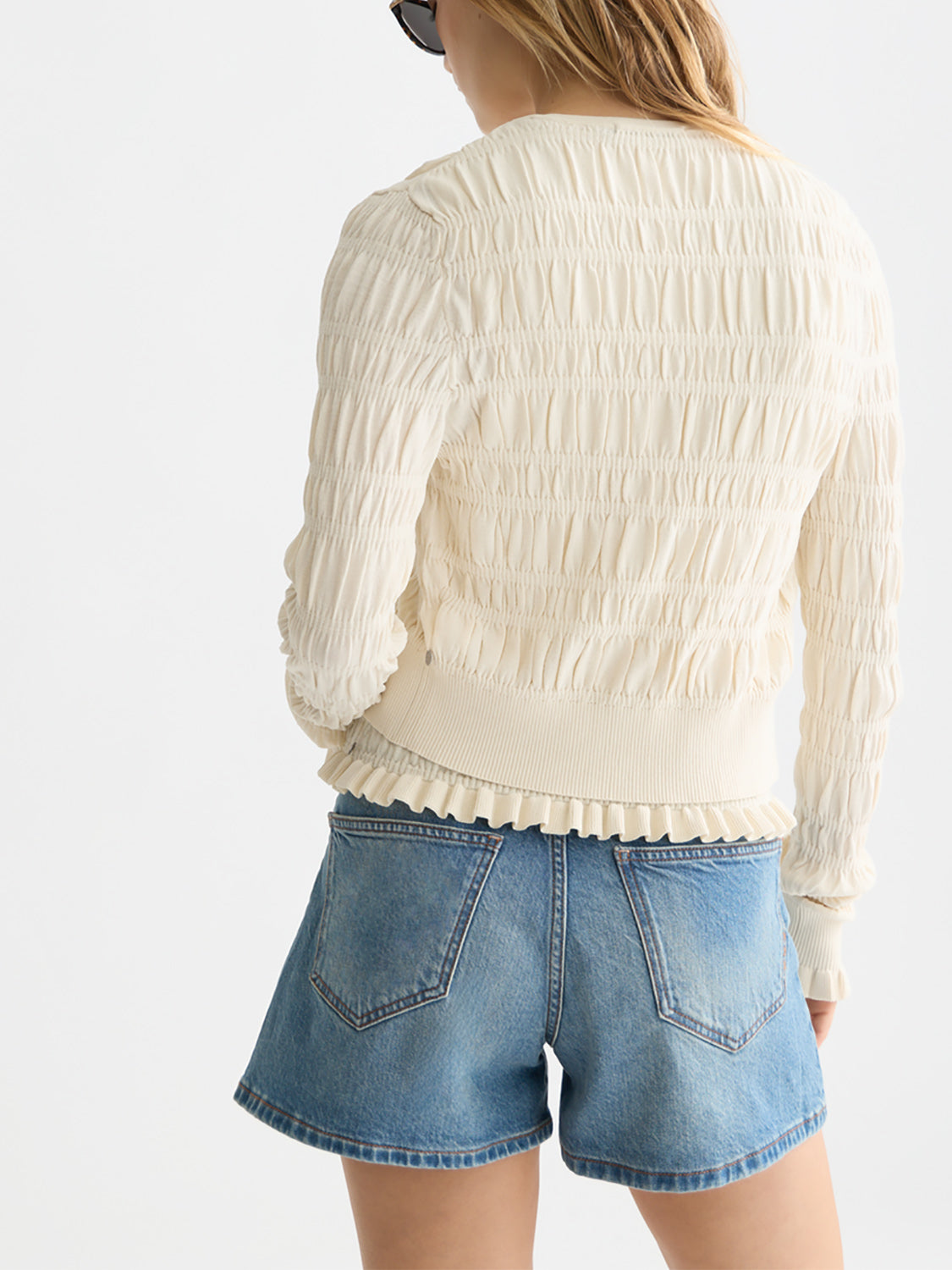 Scotch & Soda - Smock stitch cardigan - Eggnog