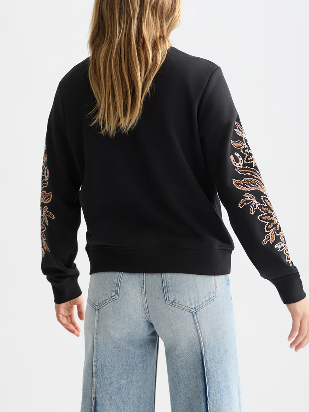 Scotch & Soda : Embroidered sweatshirt - Meteorite - Collector Store Sydney