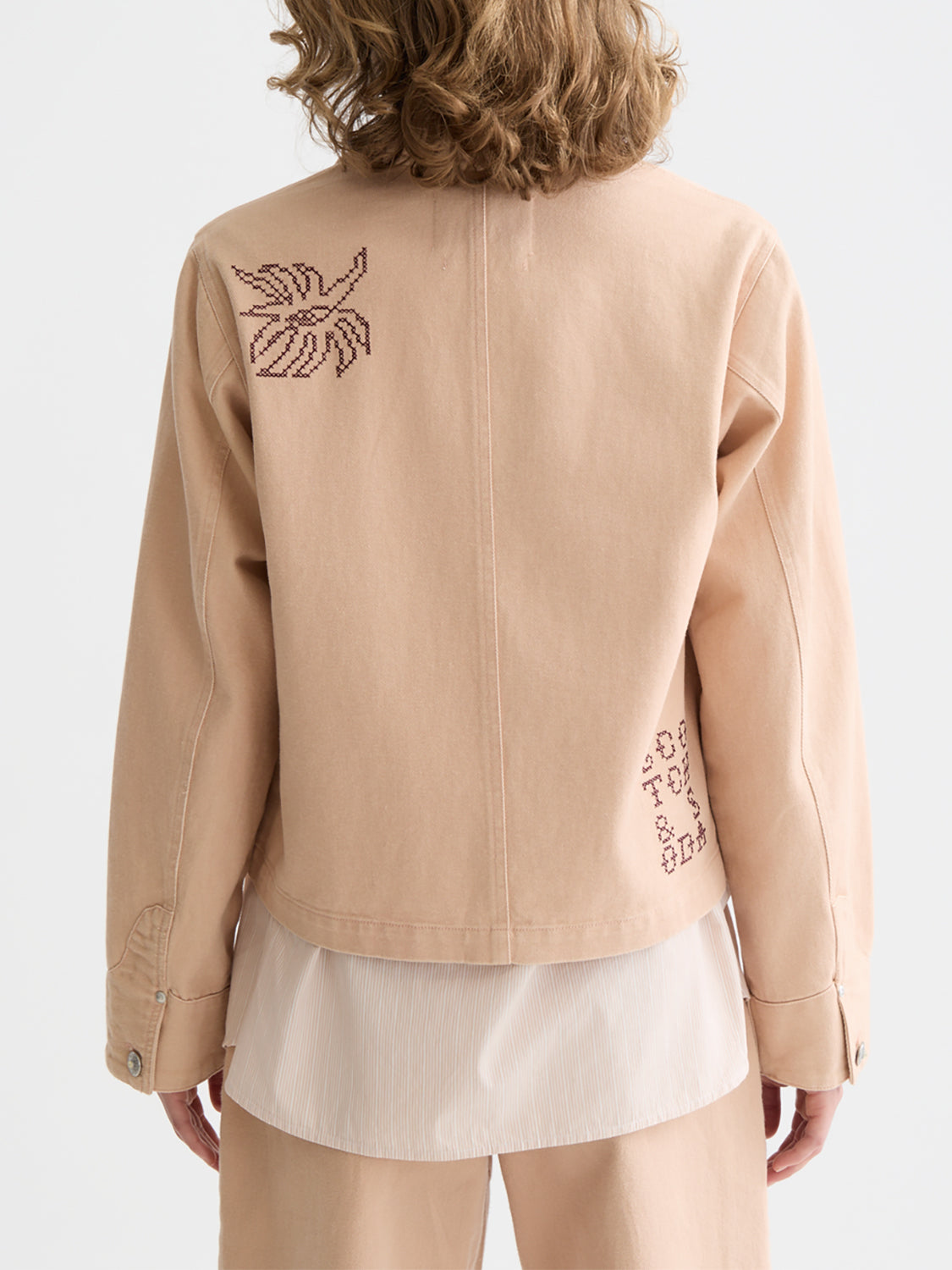 Scotch & Soda Embroidered jacket - Rose Dust