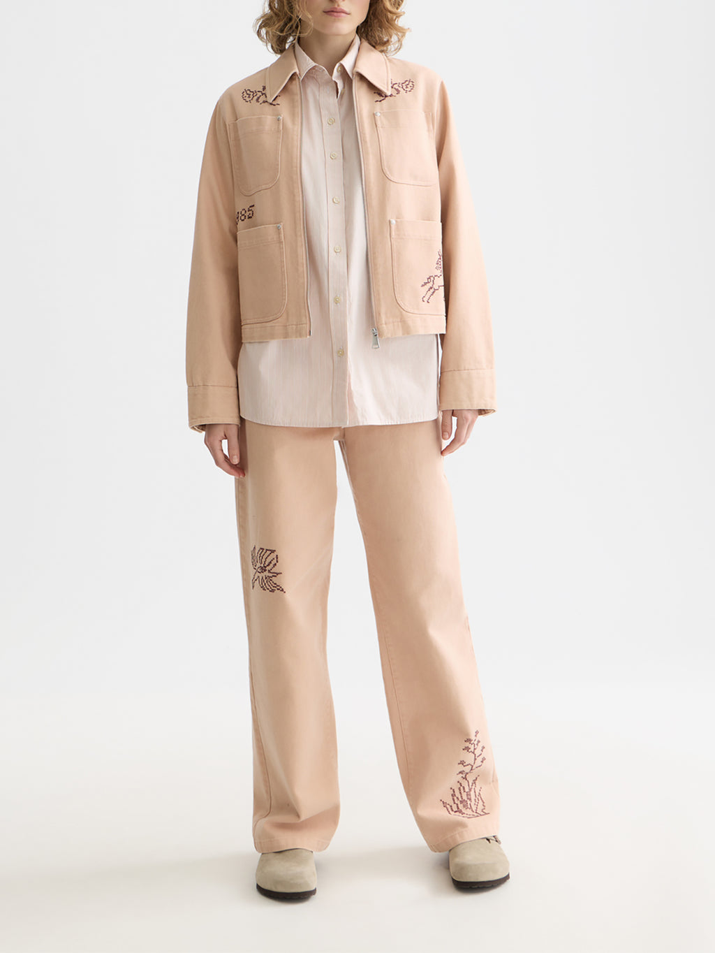 Scotch & Soda Embroidered jacket - Rose Dust